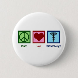 Endocrinologie der Liebe des Friedens Button