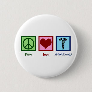 Endocrinologie der Liebe des Friedens Button
