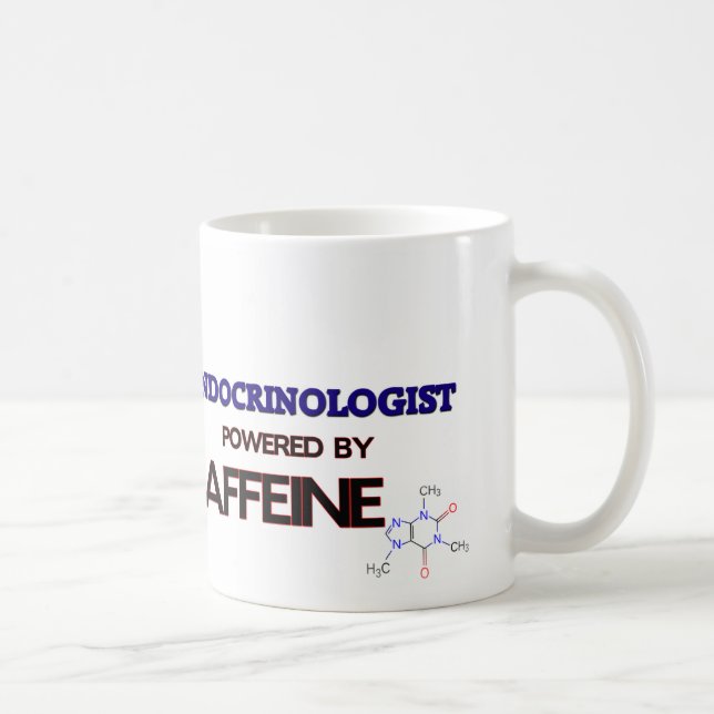 Endocrinologist angetrieben durch Koffein Tasse (Rechts)