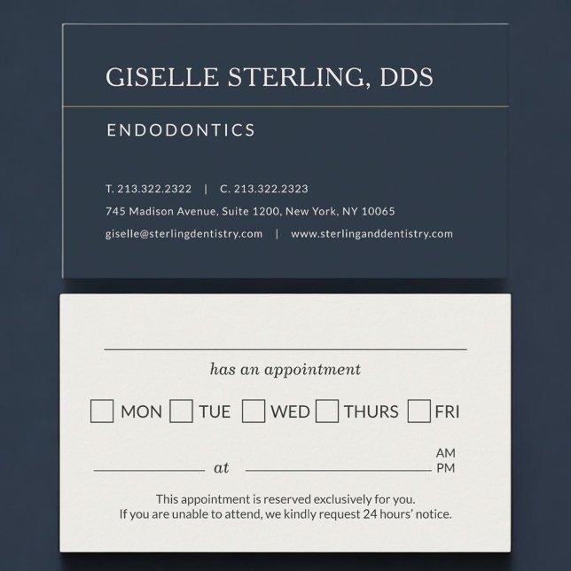 Endodontics Office Appointment Reminder Visitenkarte (Von Creator hochgeladen)