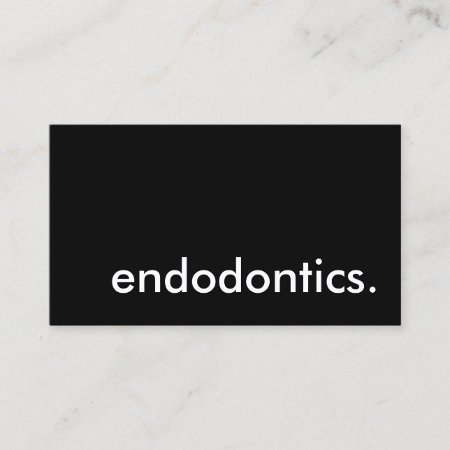 Endodontie. Visitenkarte (Vorderseite)