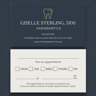 Endodontie-Zahnarzt-Termin-Erinnerung Terminkarte