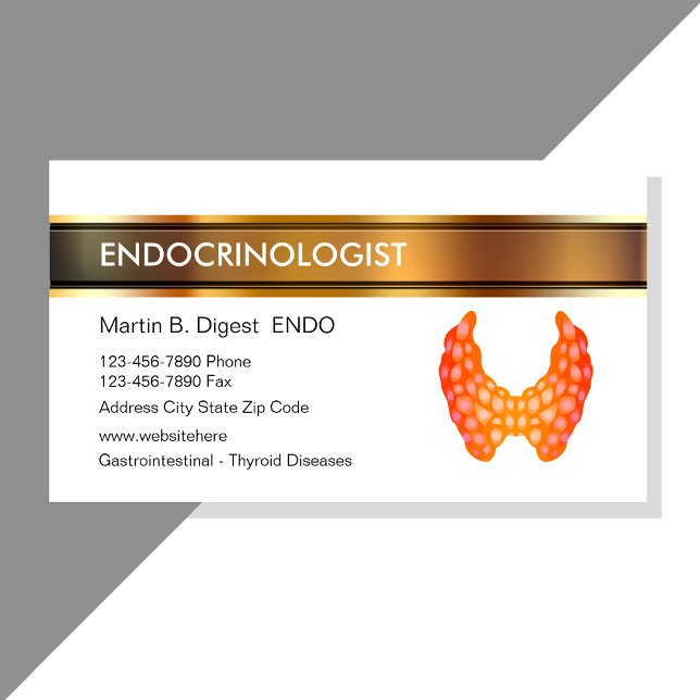 Endokrinologe, Editable Medical Business Cards Visitenkarte (Von Creator hochgeladen)