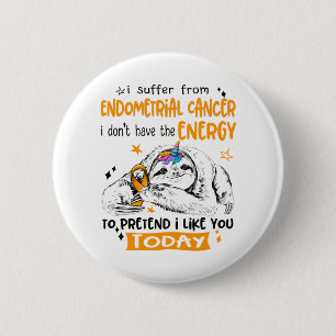 Endometrial Cancer Awareness Month Ribbon Geschenk Button