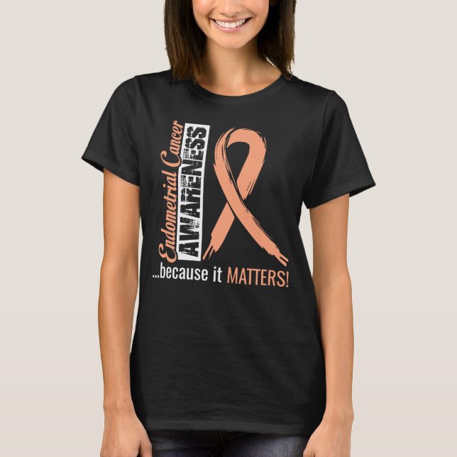 Endometrial Krebs-Bewusstseins-T - T-Shirt (Vorderseite)
