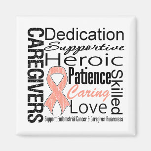 Endometrial Krebs-Pflegekraft-Collage Magnet