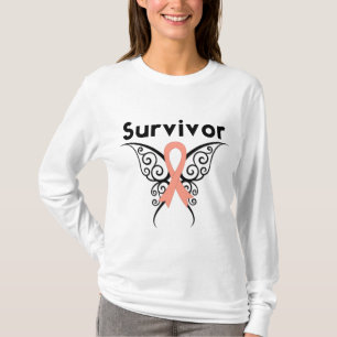 Endometrial Krebs-Überlebend-Stammes- T-Shirt