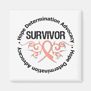 Endometriale Krebsüberlebung Tribal Ribbon Magnet
