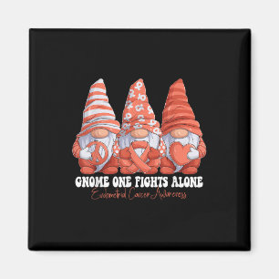 Endometrialer Krebs Aufklärungsmonat Peach Ribbon  Magnet