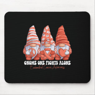Endometrialer Krebs Aufklärungsmonat Peach Ribbon Mousepad
