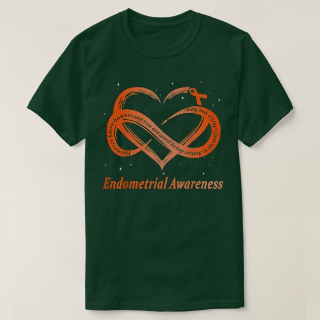 Endometrialer Krebskrieger T-Shirt (Design vorne)