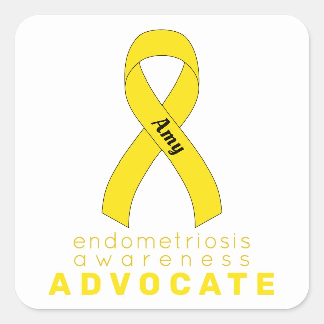 Endometriose Advocate Quadratischer Aufkleber (Vorderseite)