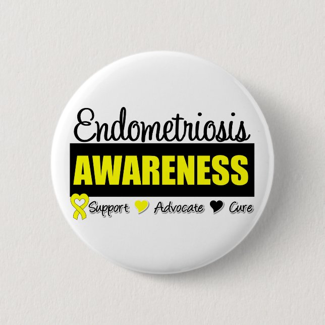 Endometriose Awareness Abzeichen Button (Vorderseite)
