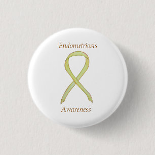 Endometriose Awareness Ribbon Custom Button
