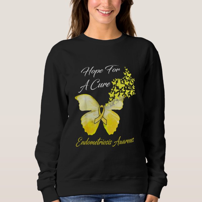 Endometriose-Bewusstsein Hoffnung auf eine Heilung Sweatshirt (Vorderseite)