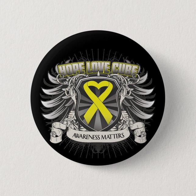 Endometriose Hoffnung Liebe Heilung Button (Vorderseite)