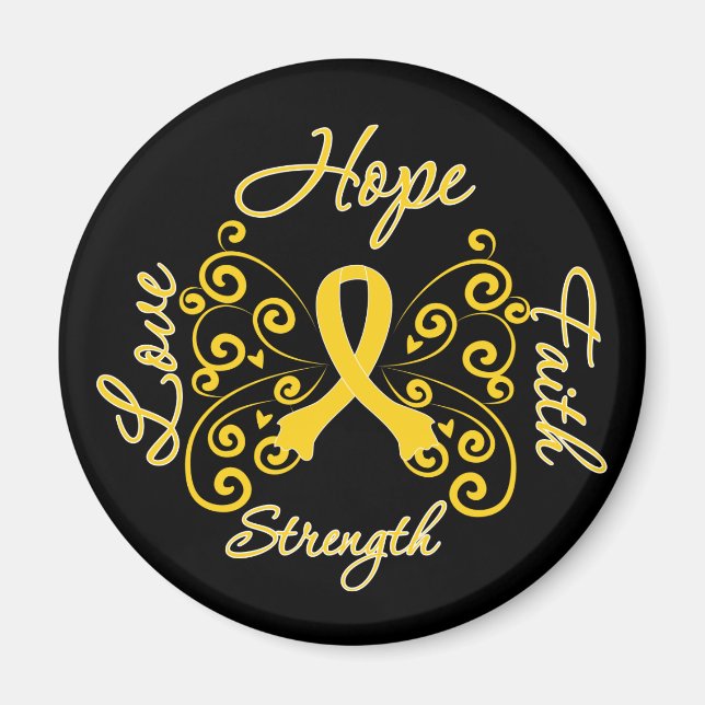Endometriose Hope Motto Butterfly Magnet (Vorne)