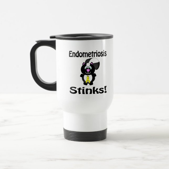 Endometriose stinkt Skunk Awareness Design Reisebecher (Links)