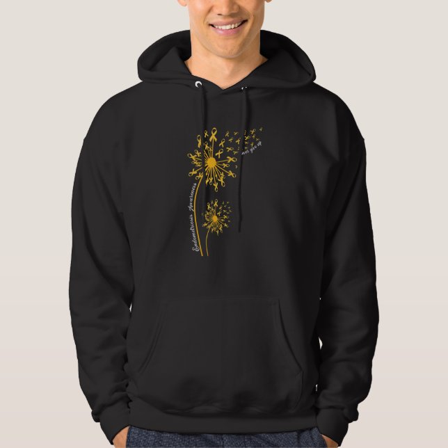 Endometriosis Awareness, Endo Warrior Yellow Ribbo Hoodie (Vorderseite)