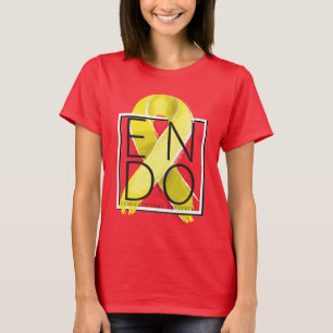 Endometriosis-Bewusstsein Flowy Kreis-Spitze T-Shirt