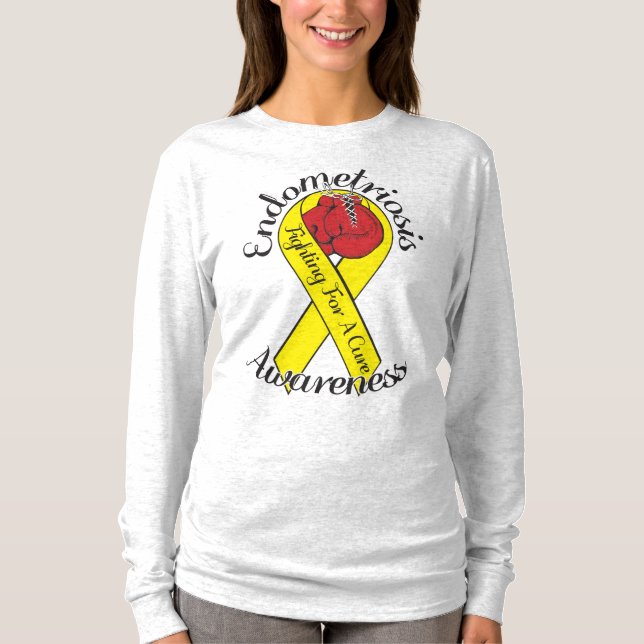 ENDOMETRIOSIS-BEWUSSTSEIN grundlegender langer T-Shirt (Vorderseite)