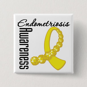 Endometriosis-Bewusstseins-Edelstein-Band Button