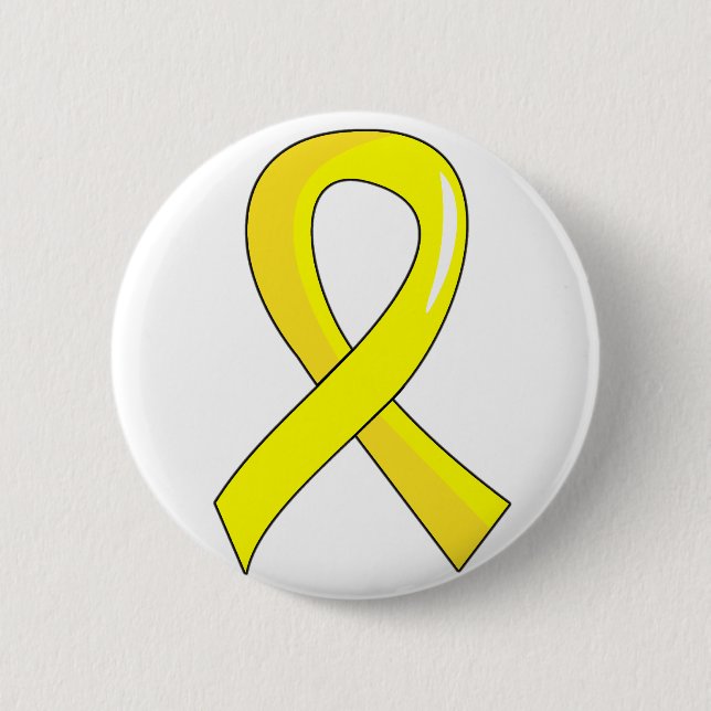 Endometriosis-gelbes Band 3 Button (Vorderseite)