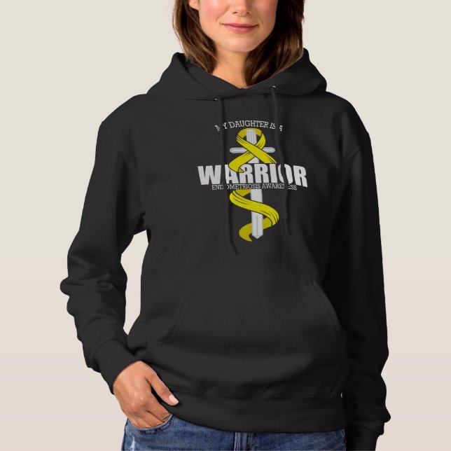 Endometriosis Warrior Daughter Endometriosis Aware Hoodie (Vorderseite)