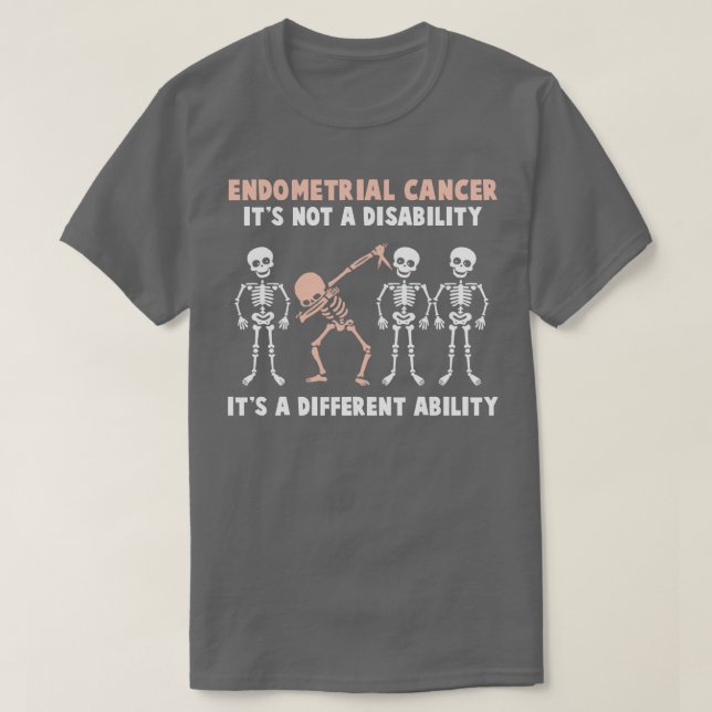 Endometriumkarzinom-Bewusstsein ist keine Behinder T-Shirt (Design vorne)