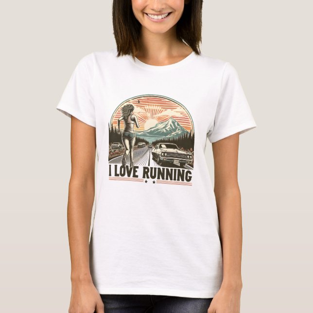 Endorphin Rush: Ich laufe Liebe T-Shirt (Vorderseite)