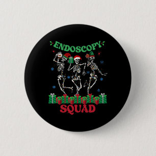 Endoscopy Nurse Squad Christmas Skeleton Dancing G Button