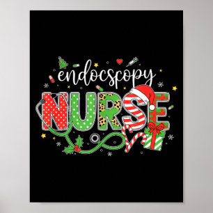 Endoskopie-Krankenschwester Weihnachts-Feiertags-T Poster