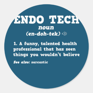 Endoskopische Tech Sarcastic Definition Endo Nurse Runder Aufkleber