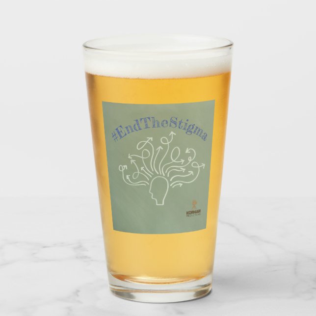 #EndTheStigma Korman Productions YouTube Channel Glas (Vorne (Gefüllt))