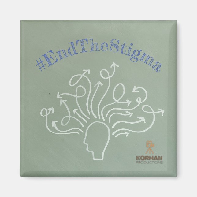 #EndTheStigma Korman Productions YouTube Channel Magnet (Vorne)