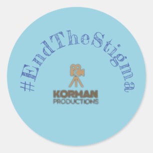 #EndTheStigma Korman Productions YouTube Channel Runder Aufkleber