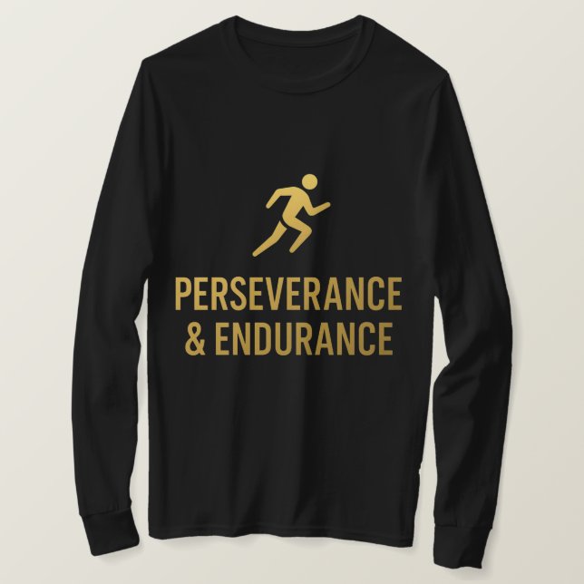 Endurance & Strength – Modern Motivational Gradien T-Shirt (Design vorne)