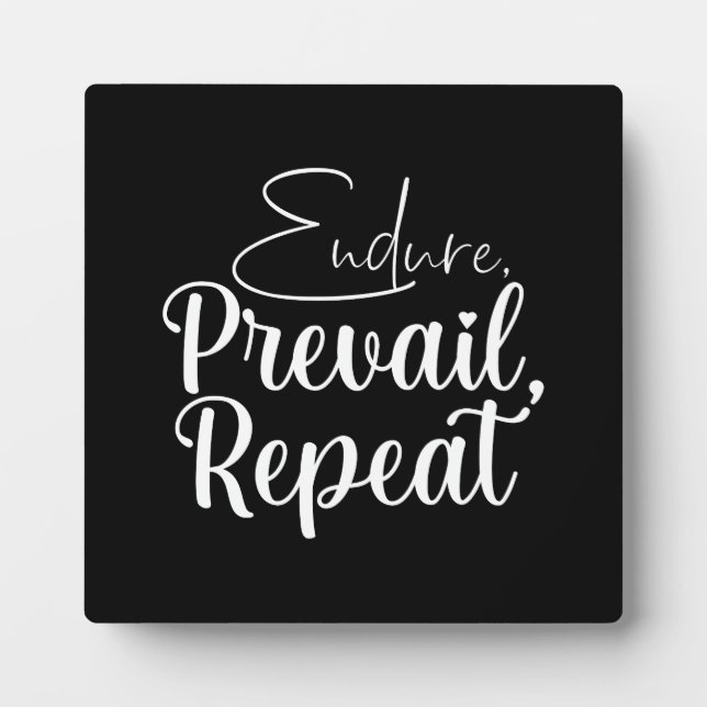 Endure, Prevail - Hustle, Gym, Erfolgsmotivation Fotoplatte (Vorderseite)