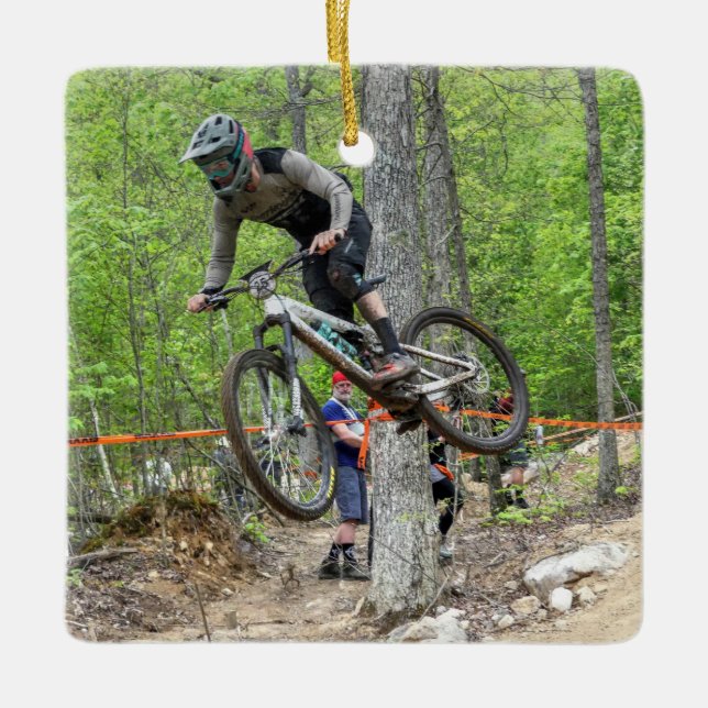 Enduro Mountain Bike Race Keramikornament (Vorderseite)