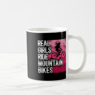 Enduro Mtb Mountainbike Fahren Bergab Mädchen Retr Kaffeetasse