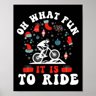 Enduro-MTB-Mountainbike-Fahren bergab Weihnachten Poster