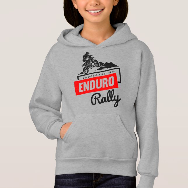 Enduro Rally Adventure Hoodie - Retro Dirt Bike  (Vorderseite)