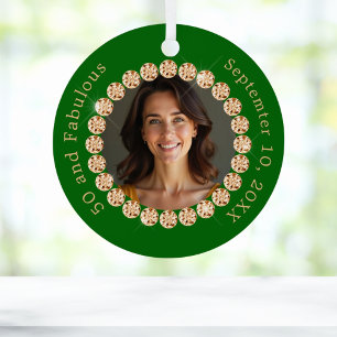 Enerald green gold Foto Diamant fabelhaft Geburtst Ornament Aus Metall