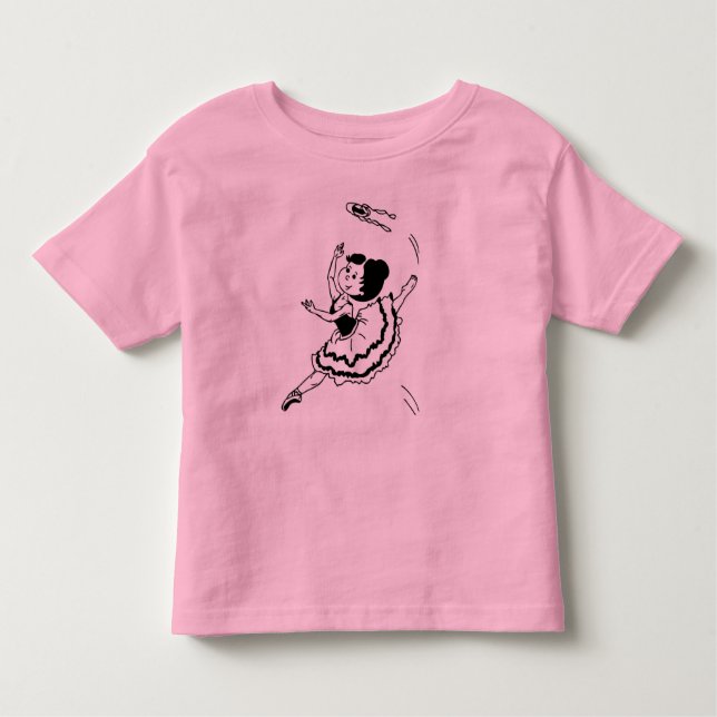 Energetic Ballerina Kleinkind T-shirt (Vorderseite)