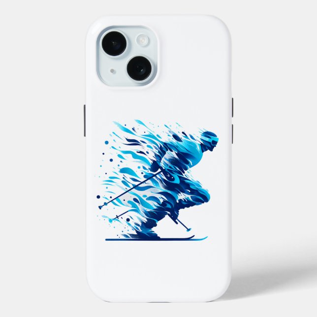 Energetic Blue für Sportfans Case-Mate iPhone Hülle (Rückseite)