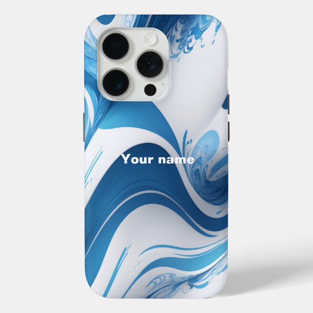 Energetic Blue für Sportfans Case-Mate iPhone Hülle (Rückseite)