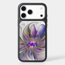 Energetic, Colorful Abstract Fractal Art Flower