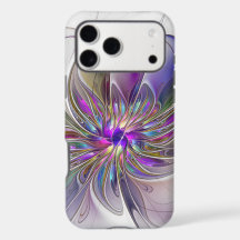 Energetic, Colorful Abstract Fractal Art Flower