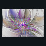 Energetic, Colorful Abstract Fractal Art Flower Geschirrtuch<br><div class="desc">A multicolored powerful fantasy flower, 
unique floral fractal art.
Design for your kitchen towel and more.</div>