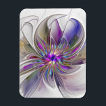 Energetic, Colorful Abstract Fractal Art Flower Magnet<br><div class="desc">A multicolored powerful fantasy flower, 
unique floral fractal art.
Design for your magnet and more.</div>